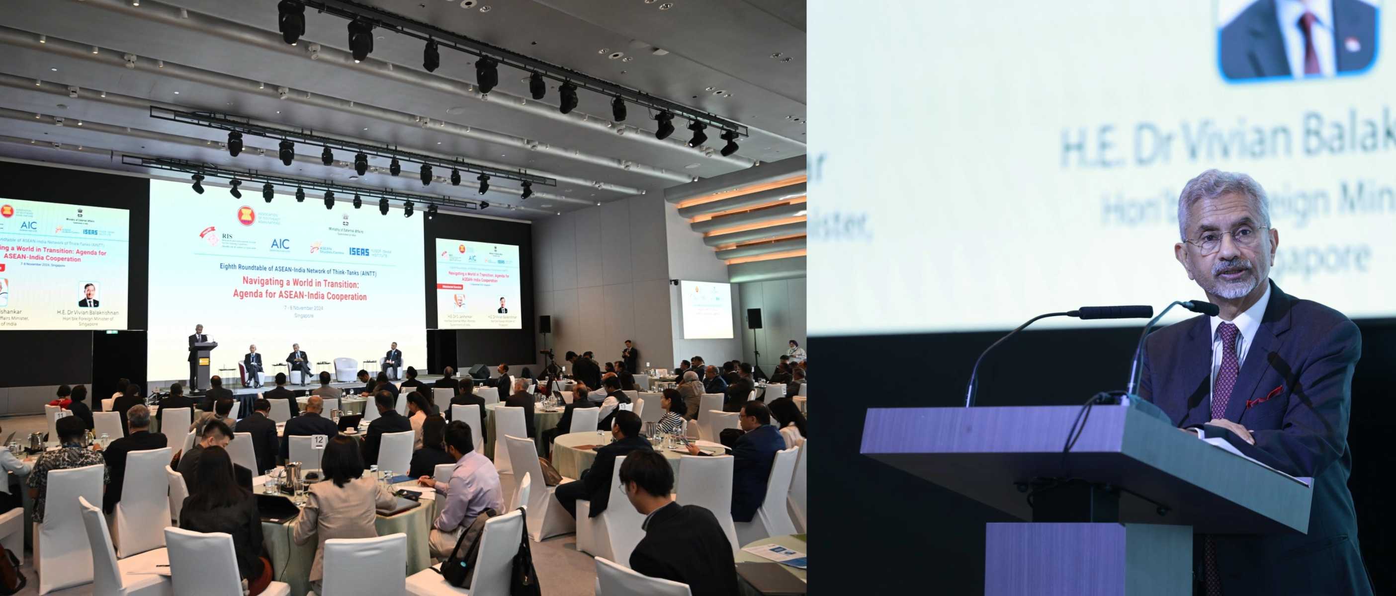  Keynote address of Hon'ble External Affairs Minister at 8th Roundtable of ASEAN-India Network of Think-Tanks in Singapore (08 November 2024)